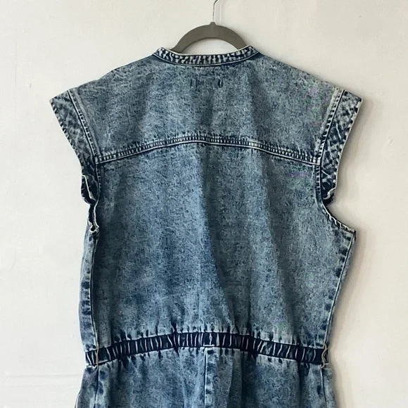 JustFab Acid Wash Jumpsuit - Picture 13 of 14